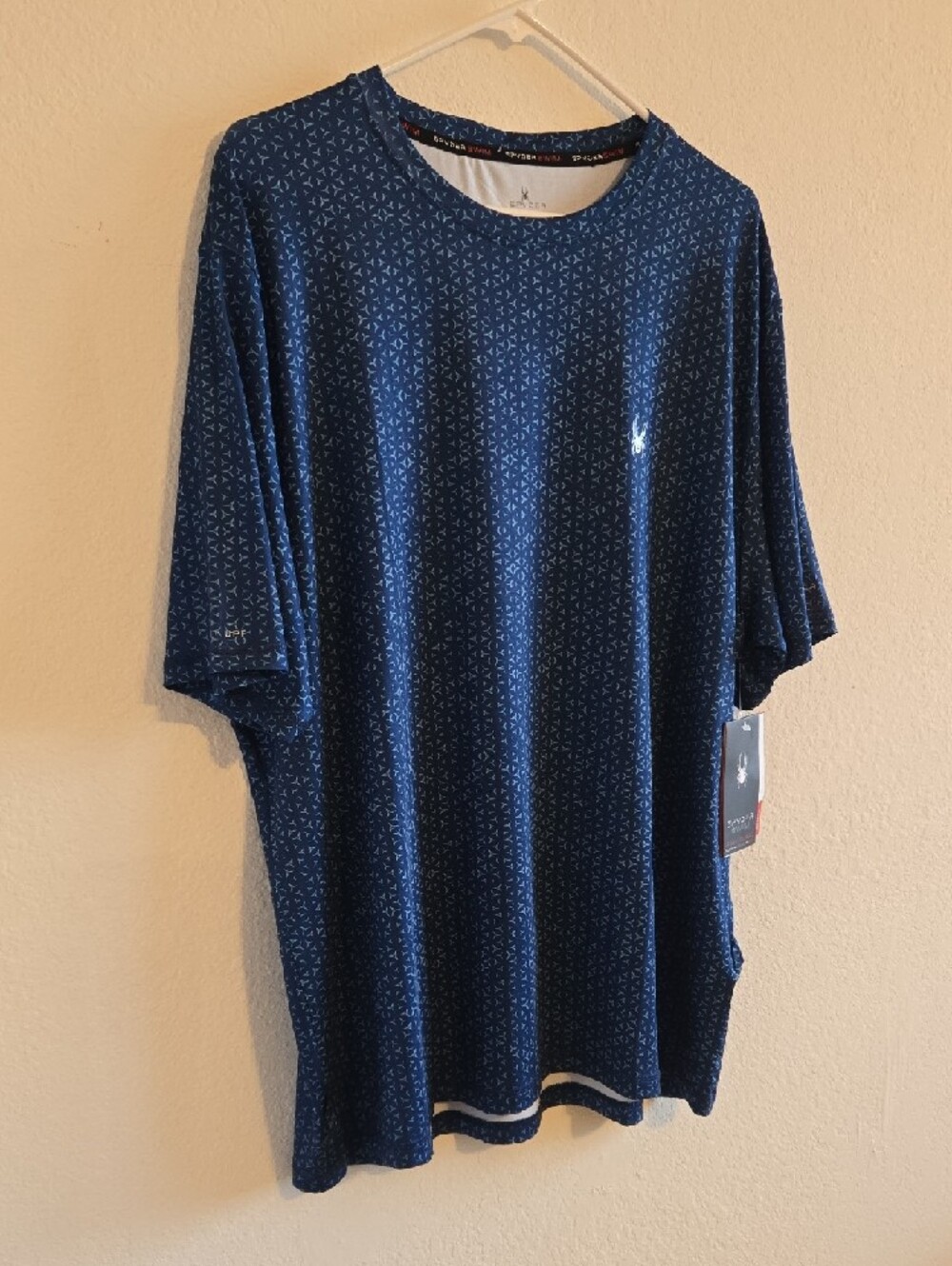 Spyder Men’s Navy Performance Tee with Subtle Pattern - XL - Picture 2 of 16